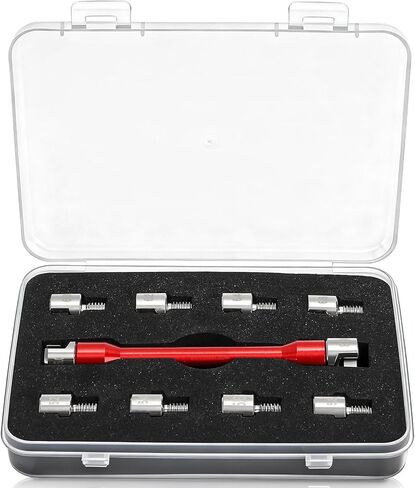 Motorcycle Spoke Wrench, 5.0-6.8 mm Universal Dirt Bike Wheel Rim Spoke Wrench, Heavy Duty Wheel Spanner Kit Repair Tool Set for for Most Motorbike (10 Size Interchangeable Ends) in Saudi Arabia