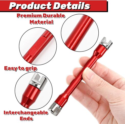 Motorcycle Spoke Wrench, 5.0-6.8 mm Universal Dirt Bike Wheel Rim Spoke Wrench, Heavy Duty Wheel Spanner Kit Repair Tool Set for for Most Motorbike (10 Size Interchangeable Ends) in Saudi Arabia