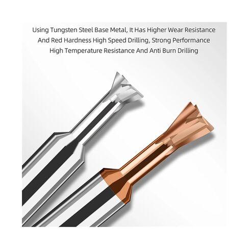 1 × قاطع كربيد متوافق 30 45 60 75 درجة أدوات CNC لمعالجة المعادن من فولاذ التنجستن قاطع الشطب المطلي (45 درجة، D6 × 50 لتر) in Kuwait