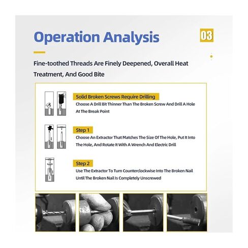 طقم لقم مثقاب لولبي 1/5/6 قطع، مزيل للبراغي التالفة، أدوات النجارة، مسمار مكسور، أنبوب مياه (صندوق مستخرج 6 قطع) in Kuwait