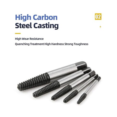 طقم لقم مثقاب لولبي 1/5/6 قطع، مزيل للبراغي التالفة، أدوات النجارة، مسمار مكسور، أنبوب مياه (صندوق مستخرج 6 قطع) in Kuwait