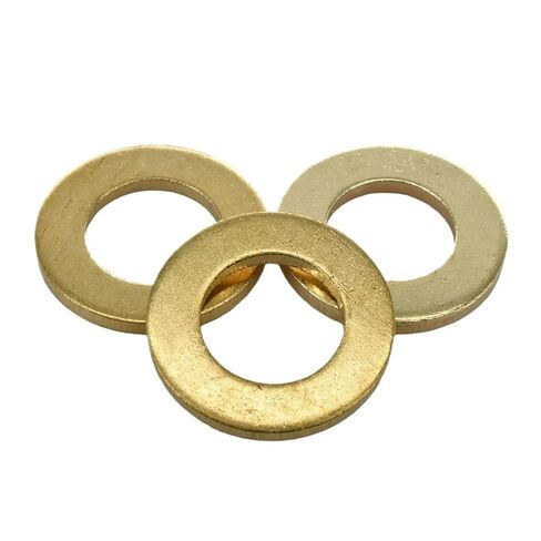 Bolt Repair Washers, Brass Flat Washer Gasket Spacer Pack Multiple Sizes(M5x10x0.5(100Pcs)) in Kuwait