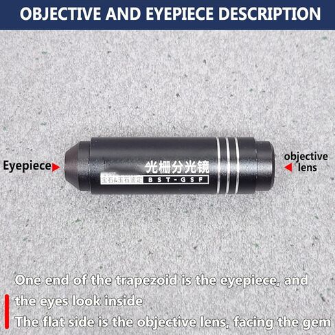 مطياف محمول باليد، مطياف حيود صريف الأحجار الكريمة، عدسة عينية 5 مم، عدسة موضوعية 3 مم، للتعرف السريع على مجوهرات الأحجار الكريمة العتيقة in Kuwait