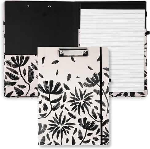 Steel Mill & Co Cute Clipboard Folio with Refillable Lined Notepad and Interior Storage Pocket, Standard Padfolio for Work, Wanderlust in Saudi Arabia