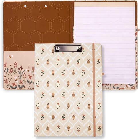 Steel Mill & Co Cute Clipboard Folio with Refillable Lined Notepad and Interior Storage Pocket, Standard Padfolio for Work, Wanderlust in Saudi Arabia