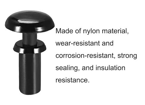 NACX 2.6mm x 5.5mm Nylon Push Clip Rivets, Black Push Head Fasteners Rivets, 250Pcs in Saudi Arabia