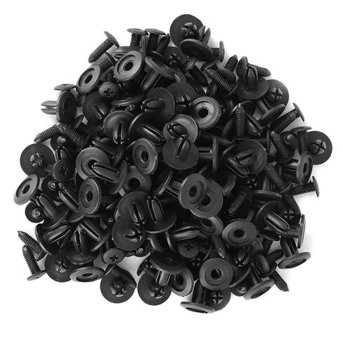Car Plastic Rivets, 100Pcs Universal Fit 6mm Hole Push Pins, Auto Fasteners, Durable Weather Resistant Easy Installation, for Bumper Repair, Door Panel, Side Skirt, Motorcycle Cust in Saudi Arabia