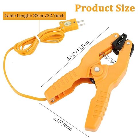 2Pcs HVAC Temperature Clamp, K-Type Thermocouple Pipe Clamp, Pipe Temperature Probe for Multimeter/HVAC, Measure Range -40°F to 392°F in Kuwait
