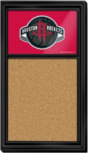 The Fan-Brand NBA Houston Rockets: Cork Note Board- Sports Decor for Home, Game Room, Fan Cave & Garage - USA Made in Saudi Arabia