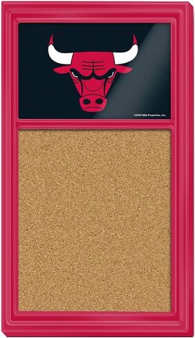 The Fan-Brand NBA Chicago Bulls: لوحة ملاحظات من الفلين - ديكور رياضي للمنزل وغرفة الألعاب وكهف المعجبين والمرآب - صناعة أمريكية in Saudi Arabia