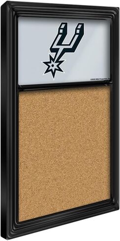 The Fan-Brand NBA San Antonio Spurs: Cork Note Board- Sports Decor for Home, Game Room, Fan Cave & Garage - USA Made in Saudi Arabia
