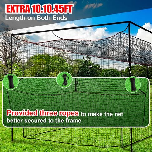 Baseball Softball Batting Cage Net with Realistic Catcher, Net Only, Backyard Practice Batting Cage Net, Heavy Duty Multi-Purpose Sports Net with Door in Saudi Arabia