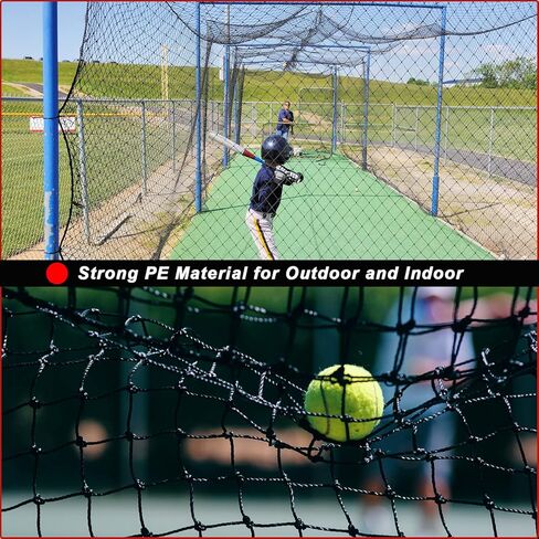 Baseball Softball Batting Cage Net with Realistic Catcher, Net Only, Backyard Practice Batting Cage Net, Heavy Duty Multi-Purpose Sports Net with Door in Saudi Arabia