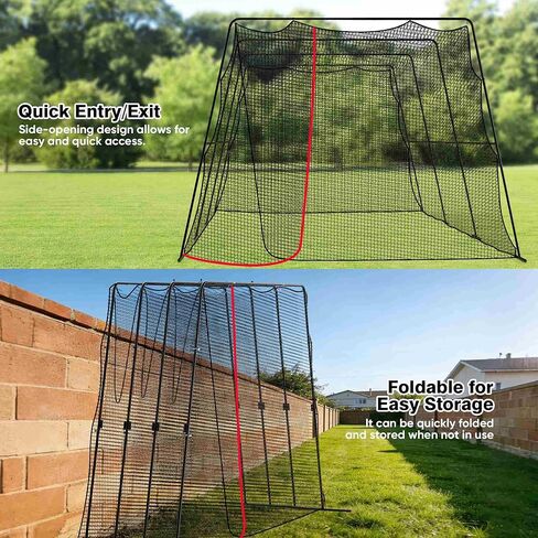 Baseball Batting Cages for Backyard with Net and Frame, 30FT/40FT Batting Cage for Baseball and Softball, Integrated Gate Net Design in Saudi Arabia