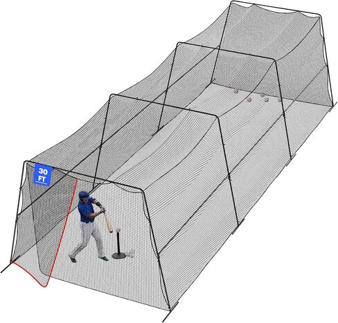 Baseball Batting Cages for Backyard with Net and Frame, 30FT/40FT Batting Cage for Baseball and Softball, Integrated Gate Net Design in Saudi Arabia