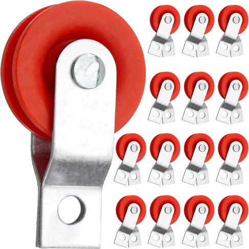 1-7/8" Nylon Pulleys for Batting Cage Cable Kit Smooth Sliding, 15PCS Red in Saudi Arabia