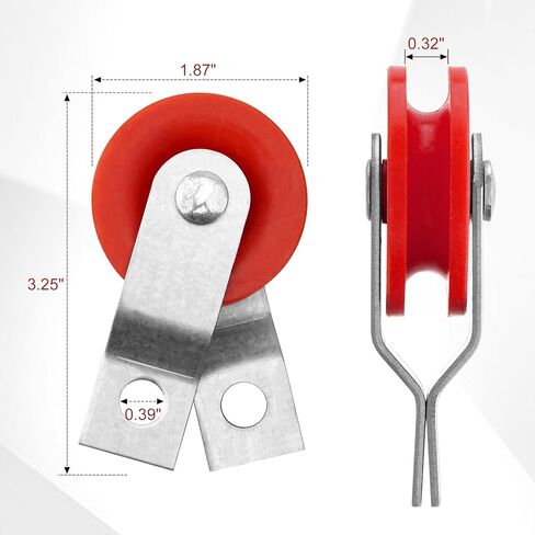 1-7/8" Nylon Pulleys for Batting Cage Cable Kit Smooth Sliding, 15PCS Red in Saudi Arabia