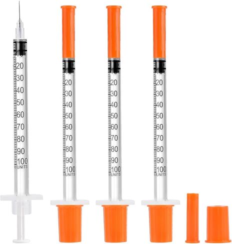 30 PACK U-100 Syringes 30G 5/16" (8mm) 1ml/cc, Disposable Syringe, Lab Supplies, Individual Wrapped in Kuwait