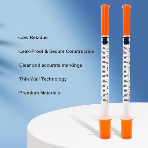 30 Pack U-100 1ml 30G 5/16 Inch 8mm Jeringa, Individual Wrapped in Kuwait