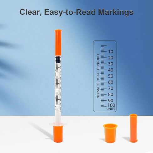 30 Pack U-100 1ml 30G 5/16 Inch 8mm Jeringa, Individual Wrapped in Kuwait