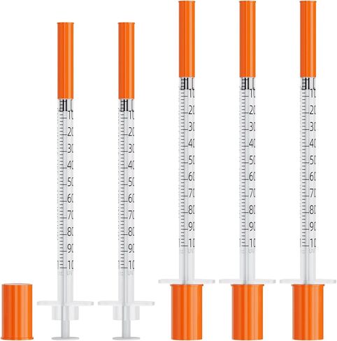 Syringes 1ml 31G 5/16" 8mm Needle U-100 1cc Syringe Disposable Lab Supplies, 100 Pack in Kuwait