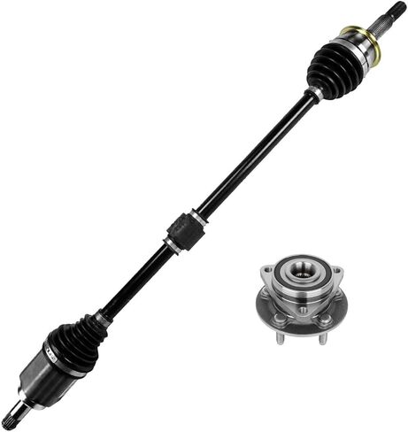 Detroit Axle - 2pc Front Left CV Axle Kit for 2016-2019 Chevrolet Cruze [Gas], Wheel Bearing and Hub Assembly Driver Side CV Axle Shaft 2017 2018 Replacement in Saudi Arabia