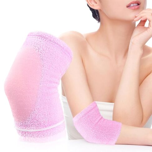 1Pair Pink Gel Elbow Sleeves Elastic Breathable Elbows Protector Cover in Kuwait