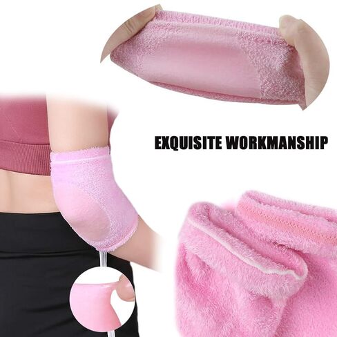 1Pair Pink Gel Elbow Sleeves Elastic Breathable Elbows Protector Cover in Kuwait