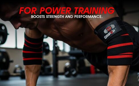 Fitness Elbow Wraps Weightlifting (Pair) 39" Adjustable Brace Joint Support Pain Relief Tendonitis Elbow Straps Weight Lifting Bench Press Gym Workouts Bands Men & Women in Saudi Arabia