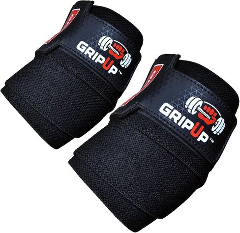 Fitness Elbow Wraps Weightlifting (Pair) 39" Adjustable Brace Joint Support Pain Relief Tendonitis Elbow Straps Weight Lifting Bench Press Gym Workouts Bands Men & Women in Saudi Arabia