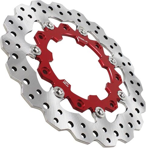 POWER JAMES 11.8" Blue Floating Front Brake Rotor 7 Holes Fits Harley Davidson Touring 09-2023 with Agitator Custom Wheel 41500007 (Blue) in Kuwait