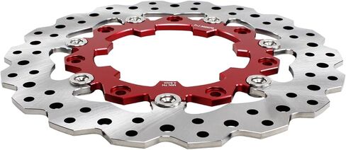 POWER JAMES 11.8" Blue Floating Front Brake Rotor 7 Holes Fits Harley Davidson Touring 09-2023 with Agitator Custom Wheel 41500007 (Blue) in Kuwait