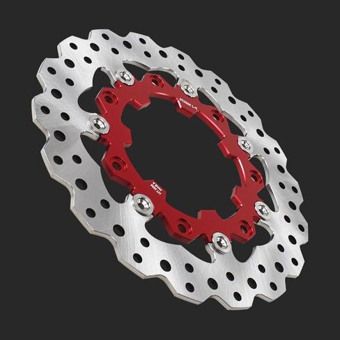 POWER JAMES 11.8" Blue Floating Front Brake Rotor 7 Holes Fits Harley Davidson Touring 09-2023 with Agitator Custom Wheel 41500007 (Blue) in Kuwait