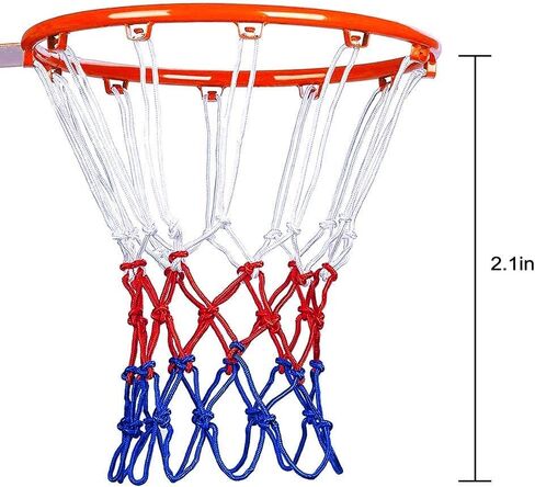 Aoneky Replacement Basketball Net Heavy Duty, 12 Loop Professional Net for Standard Hoop, All Weather UV Resistant Polyester Net for Indoor Outdoor Use, Easy Installation No Tools Needed in Saudi Arabia