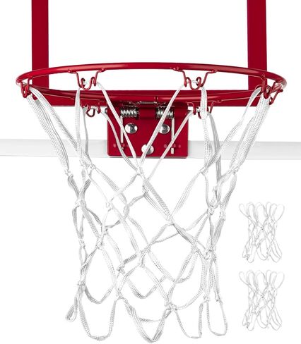 Mini Basketball Net Replacement 8 Loops, 2 Pack — Heavy-Duty 12" Nylon, Fits 8"-10.25" Hoops for Indoor Door & Outdoor Play in Kuwait