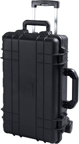 CB022 B حقيبة أدوات مقولبة مقاس 22 × 14 × 7 بوصة مع عجلات، باللون الأسود in Kuwait