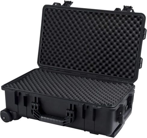 CB022 B حقيبة أدوات مقولبة مقاس 22 × 14 × 7 بوصة مع عجلات، باللون الأسود in Kuwait