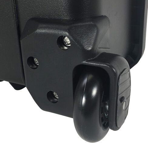 CB022 B حقيبة أدوات مقولبة مقاس 22 × 14 × 7 بوصة مع عجلات، باللون الأسود in Kuwait