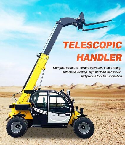 Versatile 4WD Telescopic Handler Forklift Booms with Automatic Fork Leveling for Construction Mobile Telehandler Forklift Booms with Proportional Braking for Industrial Sites in Saudi Arabia