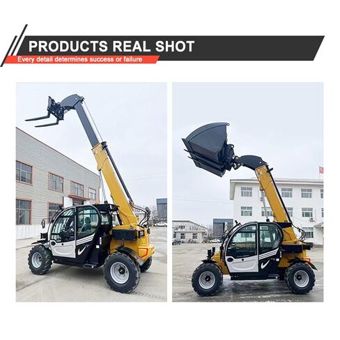 Heavy-Duty Telescopic Handler with Proportional Braking, Versatile Telescopic Boom Handler for Industrial Sites, 4WD Mobile Telehandler Forklift with Load Moment Indicator, Easy Maintenance in Saudi Arabia