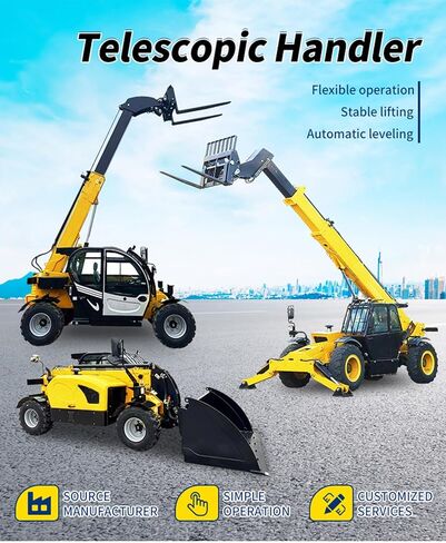 Industrial Telescopic Handler Forklift with Load Moment System | 4WD Mobile Telescopic Boom Handler for Agriculture | Heavy-Duty Telehandler with Joystick Control & Automatic Fork Leveling in Saudi Arabia