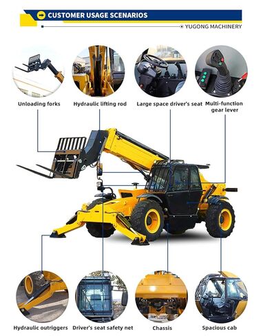 Industrial Telescopic Handler Forklift with Load Moment System | 4WD Mobile Telescopic Boom Handler for Agriculture | Heavy-Duty Telehandler with Joystick Control & Automatic Fork Leveling in Saudi Arabia