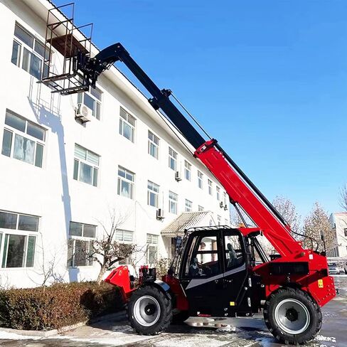 Industrial Telescopic Handler Forklift with 7m/10m/18m Adjustable Boom, Heavy-Duty Construction Telescopic Boom Handler with Smart Load-Sensing Hydraulics for Warehouse & Agriculture in Saudi Arabia