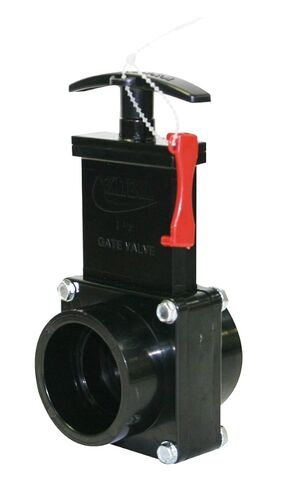 Valterra 7101X ABS Gate Valve, Clear, 1-1/2" Slip w/Gate Keeper in Saudi Arabia