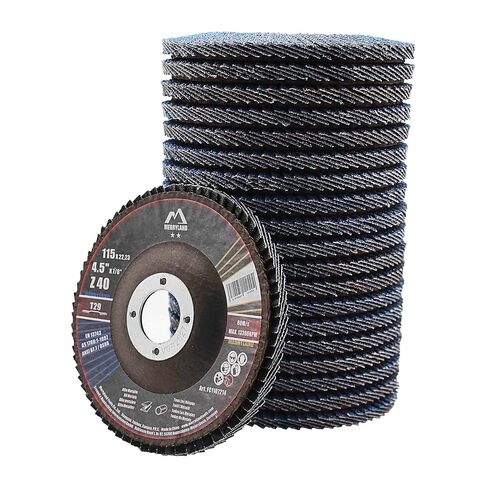 Merryland Flap Disc 5 inch Metal for Angle Grinder, 5inch 40 Grit T29 Flap Wheel 20 Pack, Blue Zirconium Corundum INOX Stainless Steel Iron Universal, Craft-Line FC1108214-20 in Kuwait