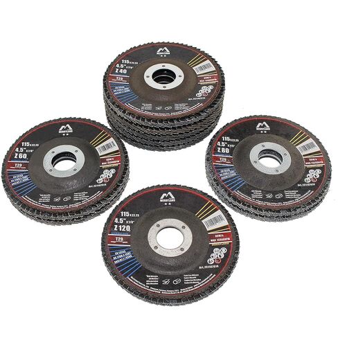 Merryland Flap Disc 5 inch Metal for Angle Grinder, 5inch 40 Grit T29 Flap Wheel 20 Pack, Blue Zirconium Corundum INOX Stainless Steel Iron Universal, Craft-Line FC1108214-20 in Saudi Arabia