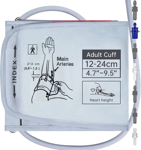 XXXL Blood Pressure Cuff, 9"-26" (22-66CM) Extra Large Cuff Compatible with Omron BP Monitor, Replacement XXX-Large Cuff for Adult Big ARM, with 7 Connectors in Kuwait