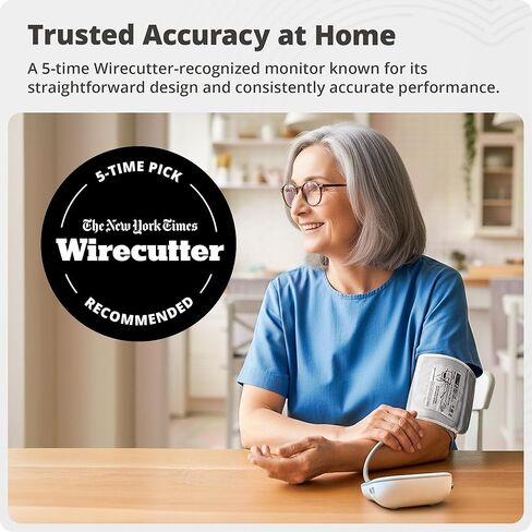 Greater Goods Upper Arm Blood Pressure Monitor for Home Use – Automatic One-Touch BP Machine, Wide-Range Cuff (8.7"–16.5"), Large Backlit Display, 2-User Memory, Complete Kit in Kuwait