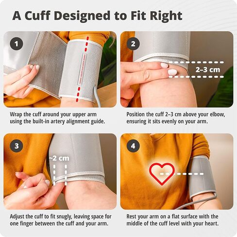 Greater Goods Upper Arm Blood Pressure Monitor for Home Use – Automatic One-Touch BP Machine, Wide-Range Cuff (8.7"–16.5"), Large Backlit Display, 2-User Memory, Complete Kit in Kuwait