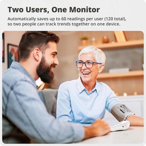 Greater Goods Upper Arm Blood Pressure Monitor for Home Use – Automatic One-Touch BP Machine, Wide-Range Cuff (8.7"–16.5"), Large Backlit Display, 2-User Memory, Complete Kit in Kuwait